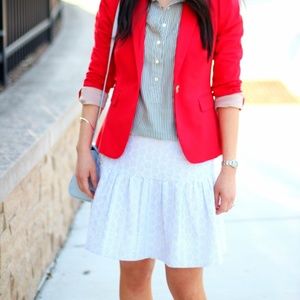 Jcrew lace striped mini skirt